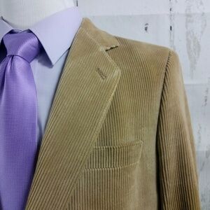 Unbranded 42L 2 Button Brown Corduroy Suit Blazer